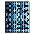 Deep Blue Diamond Gradient Geometric Rug