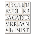 Elegant Typographic Alphabet Collage Rug