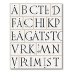 Elegant Typographic Alphabet Collage Rug