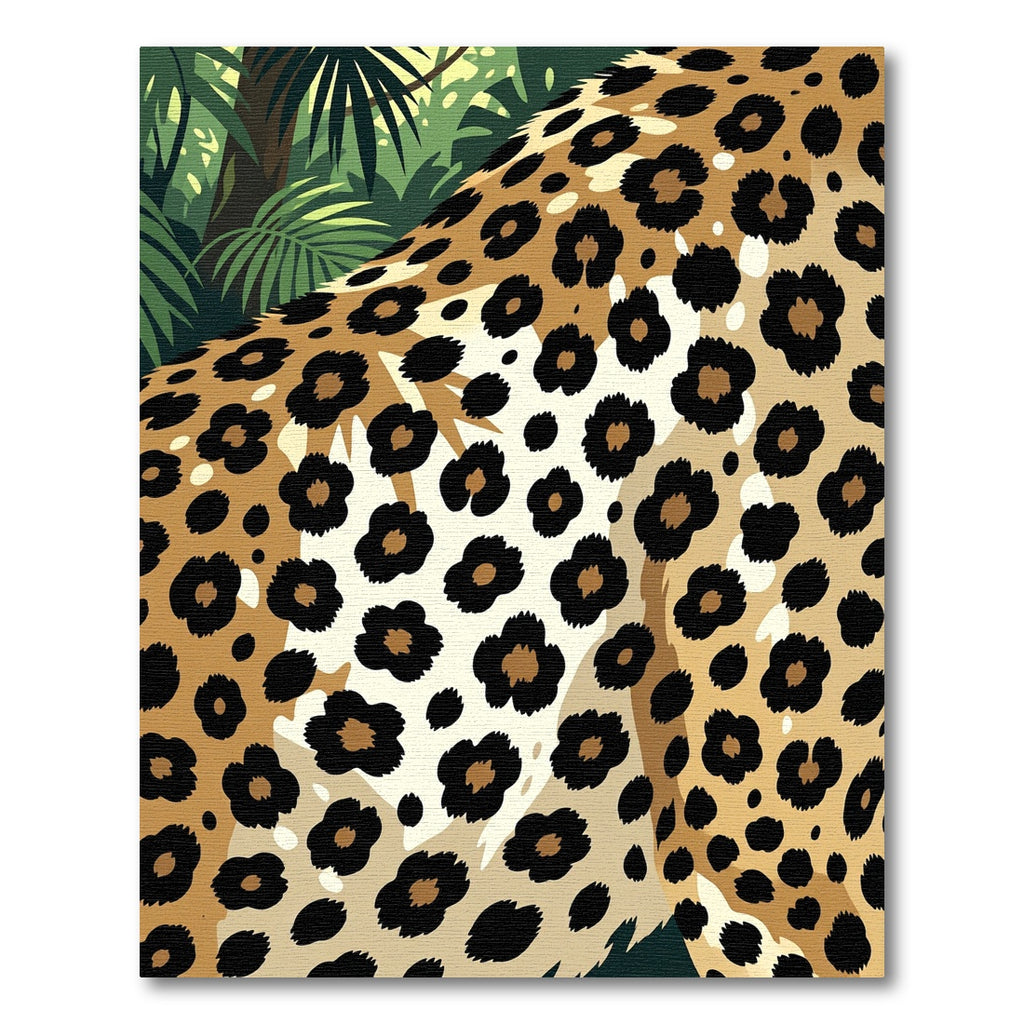 Bold Leopard Spot Jungle Illustration Rug