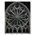 Monochromatic Gothic Starburst Window Medallion Rug