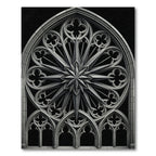 Monochromatic Gothic Starburst Window Medallion Rug