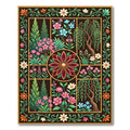 Earthy Botanical Medallion Garden Tile Rug