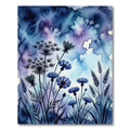 Indigo Cornflower Watercolor Meadow Rug