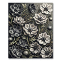 Monochromatic Floral Vine Arrangement Rug