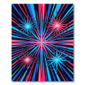 Electric Neon Starburst Radial Art Rug