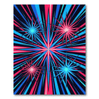 Electric Neon Starburst Radial Art Rug