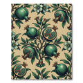 Botanical Pomegranate Forest Sage Green Wall Art Rug