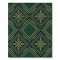 Emerald Fern Botanical Geometric Diamond Rug