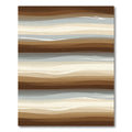 Earthy Brown Abstract Layered Stripes Rug