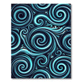 Deep Aqua Swirl Stream Rug