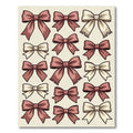 Elegant Dusty Rose Ribbon Bow Collection Rug