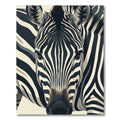 Striking Monochrome Zebra Face Close-up Rug