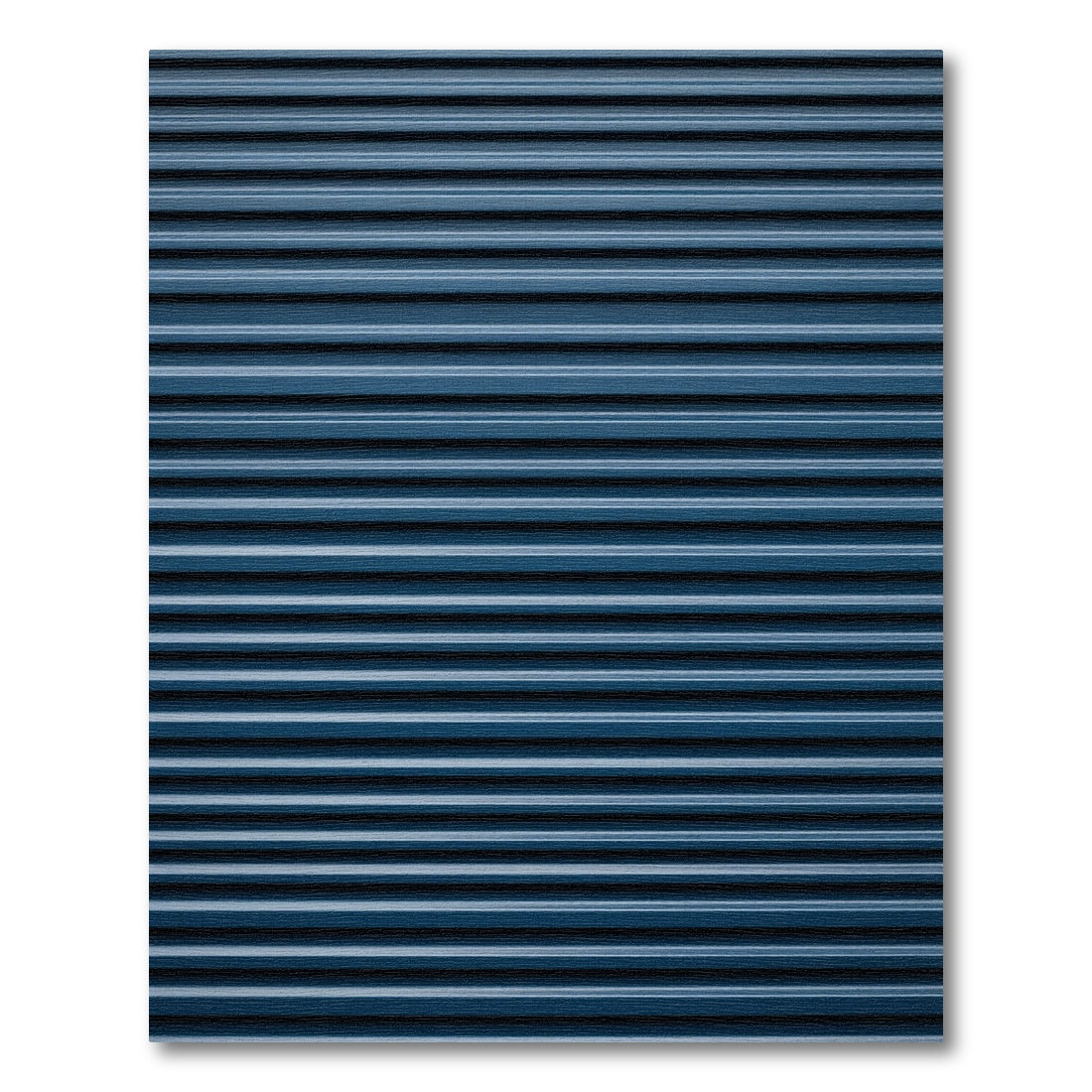 Minimalist Navy Horizontal Linear Texture Rug