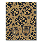 Safari Zebra Leopard Spot Neutral Rug