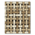 Natural Woven Tan Wood Texture Rug