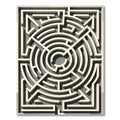 Modern Ivory Geometric Maze Rug