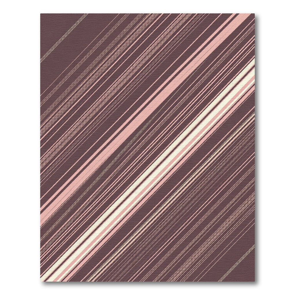 Rich Rose Gold Diagonal Stripe Rug