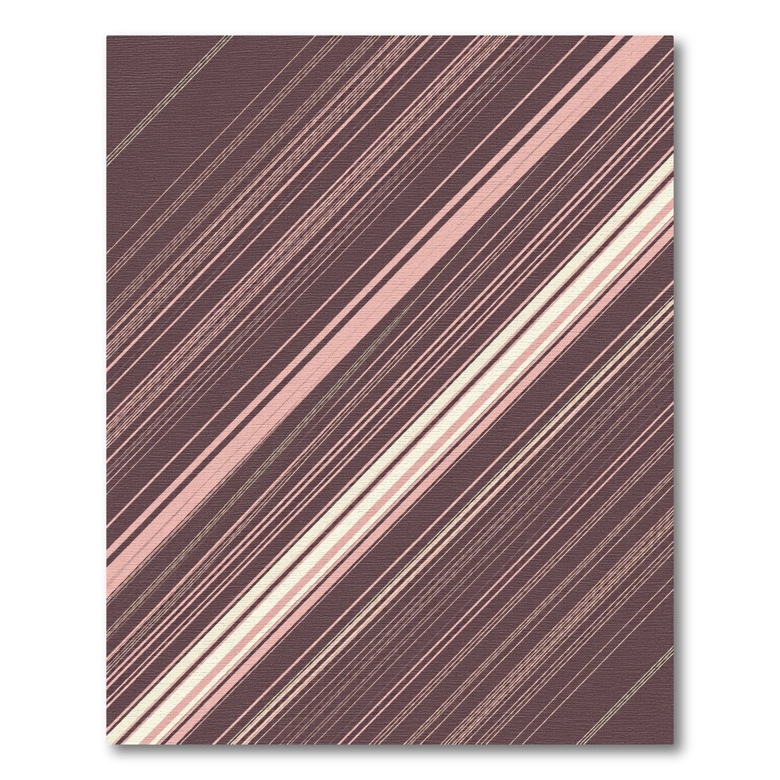 Rich Rose Gold Diagonal Stripe Rug