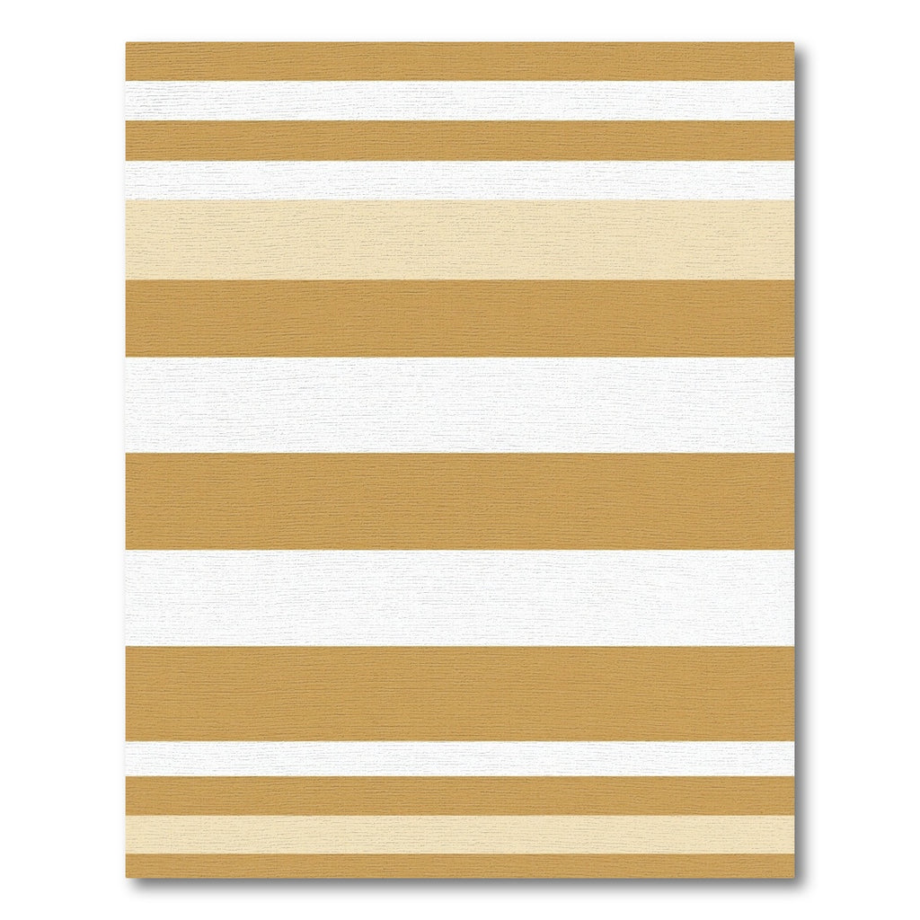 Modern Golden Neutral Horizontal Stripe Rug