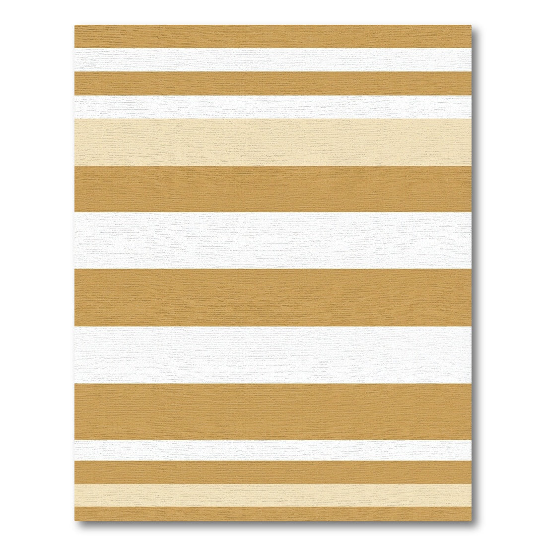 Modern Golden Neutral Horizontal Stripe Rug