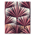 Crimson Palm Leaf Tropical Layering Rug