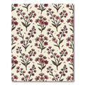 Vintage Pink Floral Meadow Illustration Rug