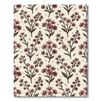 Vintage Pink Floral Meadow Illustration Rug