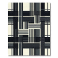 Monochromatic Geometric Grid Checkerboard Rug