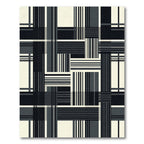 Monochromatic Geometric Grid Checkerboard Rug