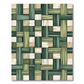 Sage Green Woven Geometric Lattice Rug