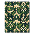 Emerald Green Snake Scale Fern Rug