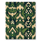 Emerald Green Snake Scale Fern Rug