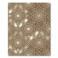 Elegant Beige Interlocking Geometric Mandala Rug