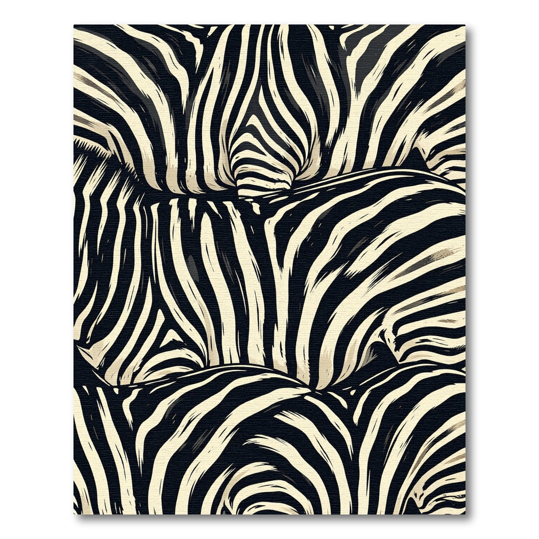 Striking Zebra Stripe Abstract Image Rug