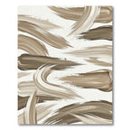 Brown Brush Stroke Abstract Swirl Rug