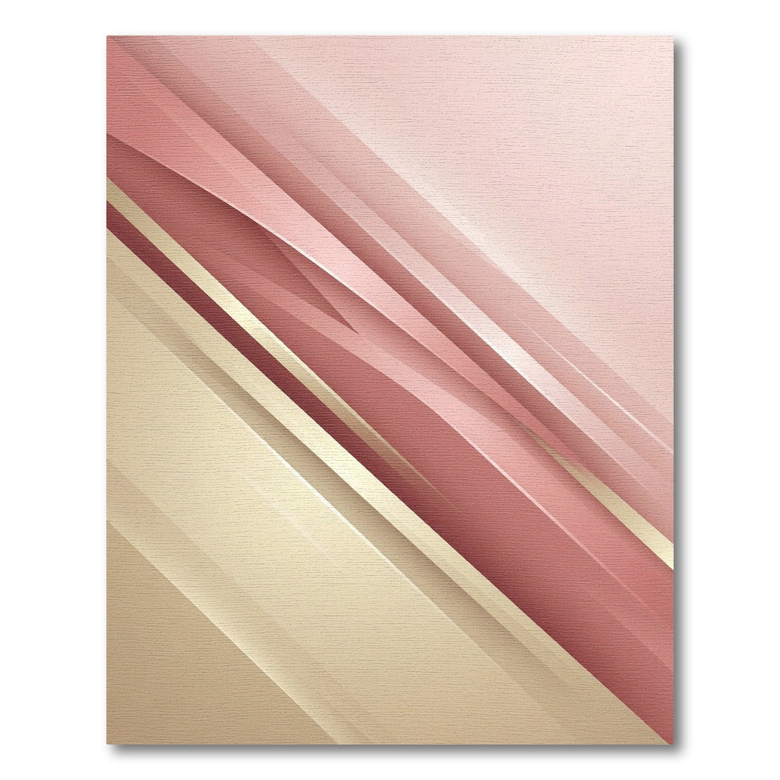 Rose Gold Striped Abstract Angle Rug