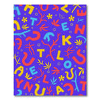Vibrant Alphabet Botanical Collage Rug