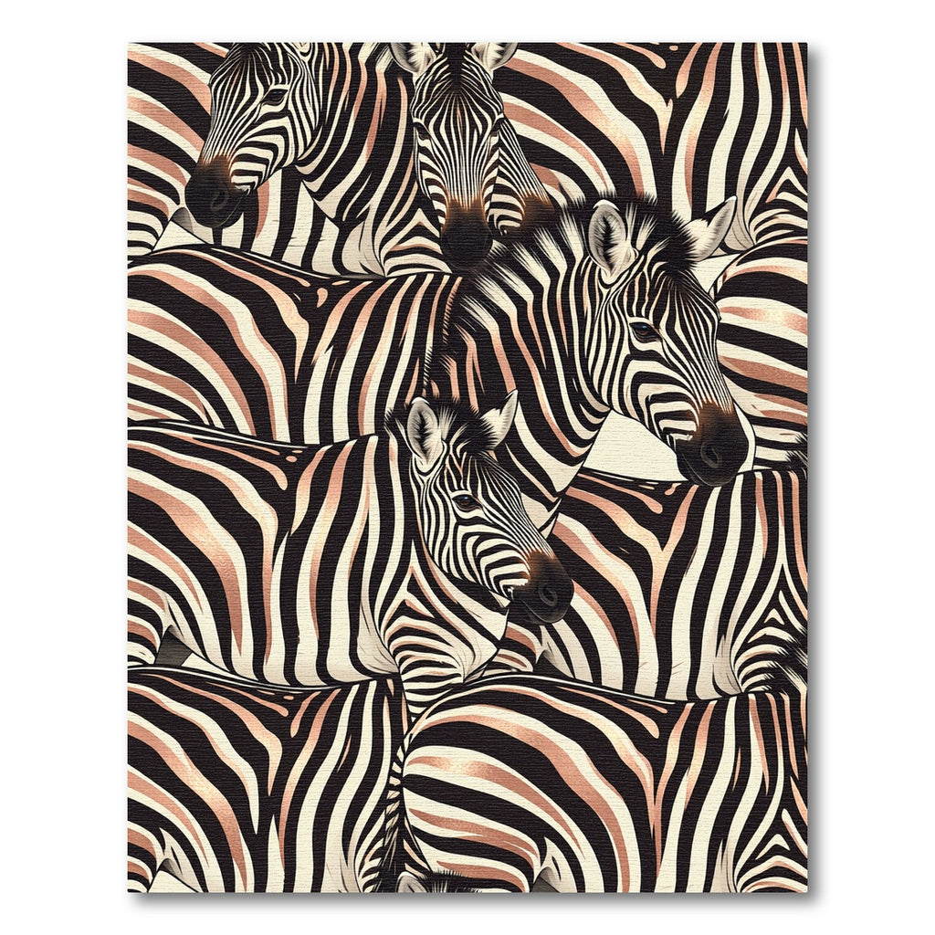 Bold Black and Tan Zebra Herd Rug
