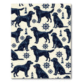 Nautical Black Labrador Retriever Compass Rug