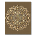 Elegant Beige Ornate Floral Mandala Rug