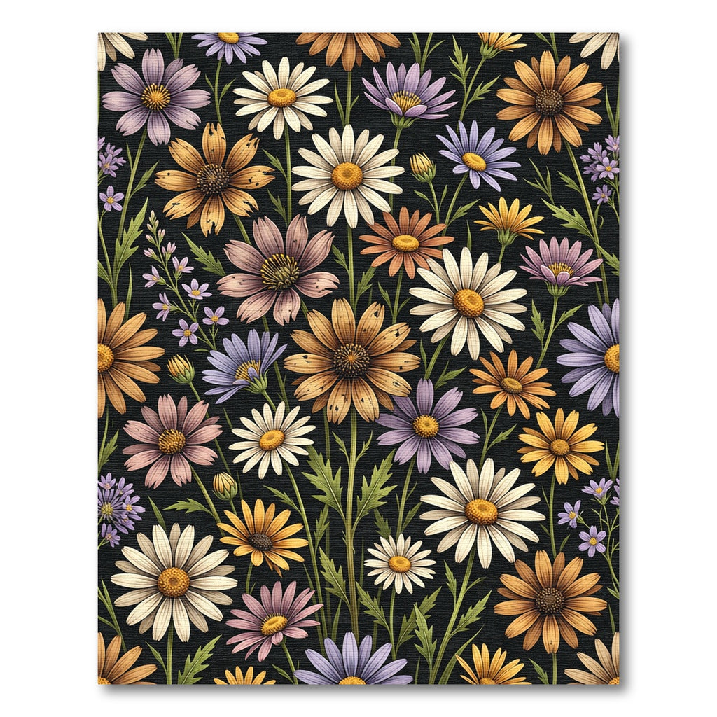 Multicolor Daisy Garden Floral Rug