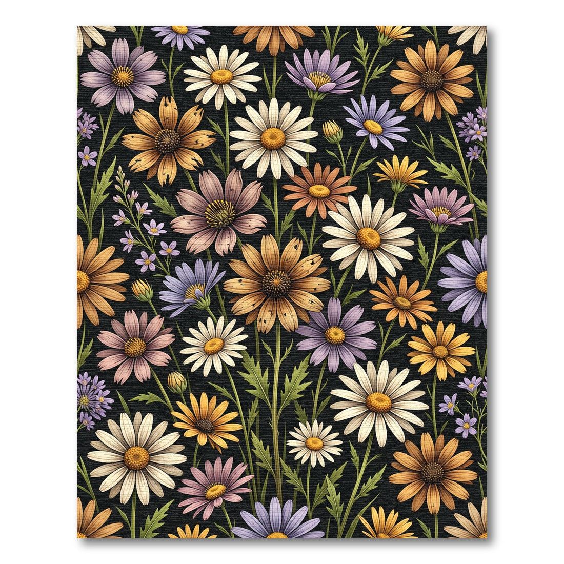 Multicolor Daisy Garden Floral Rug