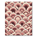 Art Deco Blush Scalloped Fan Abstract Rug