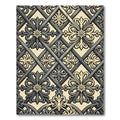 Ornate Gray Floral Lattice Rug