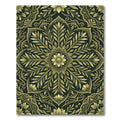 Golden Olive Leaf Mandala Rug