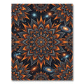 Orange Celestial Mandala Starry Night Rug