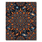 Orange Celestial Mandala Starry Night Rug
