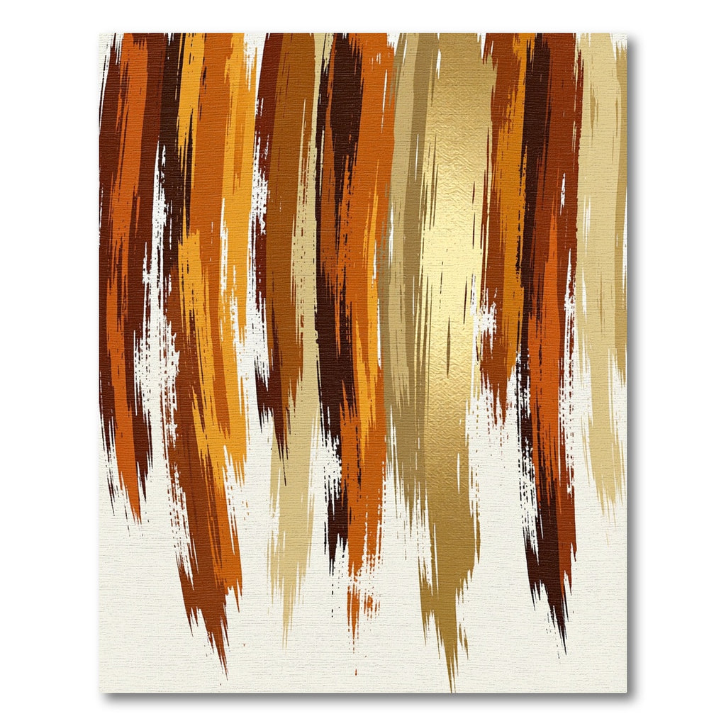 Abstract Earth Tone Vertical Brushstroke Rug