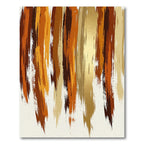 Abstract Earth Tone Vertical Brushstroke Rug